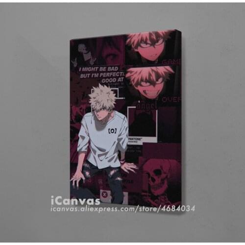 Katsuki Bakugo Kacchan BNHA Anime Aesthetic Canvas Home Decor Prints Living Room Bedroom Painting Wall Art Decoration Poster