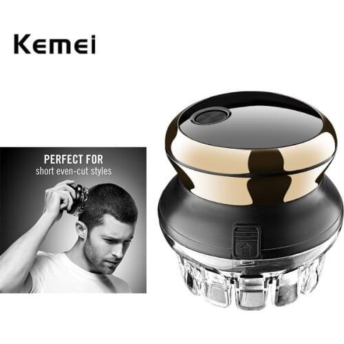 Kemei Easy Cut DIY UFO Hair Clipper and Trimmer for Men Even Cut Cord/Cordless Rotary Hair Cut Cutting Kit Sharp Circular Blades