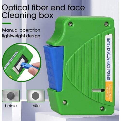 Fiber End Face Cleaning Box Fiber Wiping Tool Pigtail Cleaner Cassette Ftth Optic Fiber Cleaner Tools for SC/ST/FC/LC