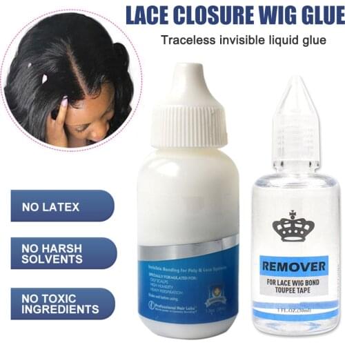 Lace Wig Cap Toupee Adhesive Glue Hair Replacement Adhesive Extra Moisture Control