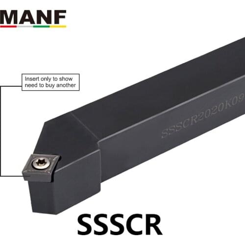 MANF 12mm 16mm 20mm SSSCR-2020K09 Turning Toolholder SCMT 09t304 Carbide Insert Lathe Cutter External Lathe Tools Metal Turning