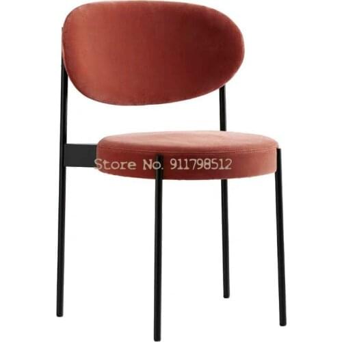 Nordic metal dining chair modern minimalist makeup chair dressing stool creative leisure chair back chair personalized restauran
