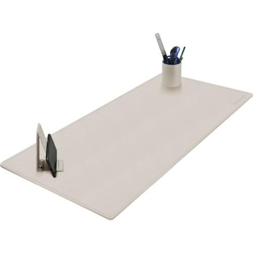 Maidern Desk Pad Blotter,100x40cm Large Office Writing Desk Computer Leather Mat Mousepad with Pen Holder and Cell Phone Stand