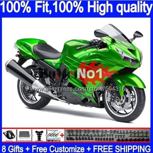 Injection For KAWASAKI ZX 14R ZX14R 06 07 08 09 10 11 Glossy green 78MC.2 ZZR1400 ZX-14R 2006 2007 2008 2009 2010 2011 Fairing