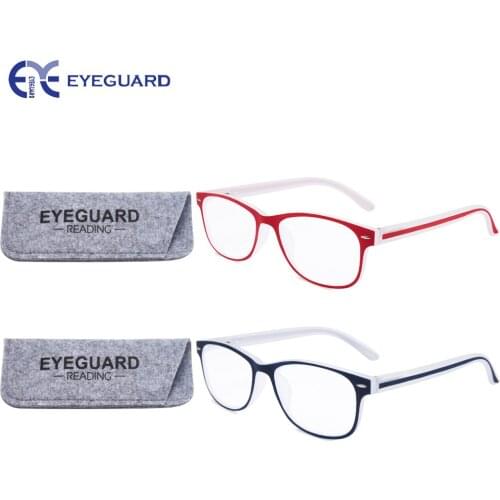 EYEGUARD Women Reading Glasses New Simple Stylish PC frame Spring Hinges Readers