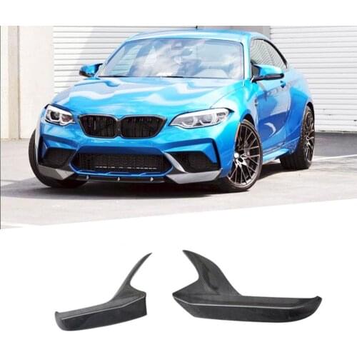 Carbon Fiber Front Bumper Lip Spoiler Splitters For BMW 2 Series F87 M2 M2C Competition 2018 - 2020 Car Decoration Winglets FRP