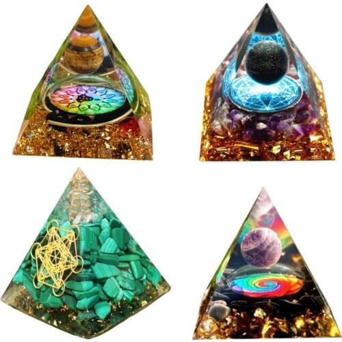 Orgone Pyramid Quartz Crystal Energy Tower Blanacing Heal Meditation