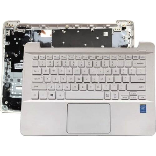 For samsung 110S1J NP110S1J NP110S1K Laptop Palmrest Upper Case White Keyboard Touchpad