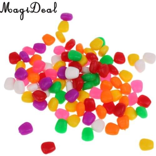 MagiDeal 100 Pcs 0.39g Fishing Lure Soft Floating Pop up Coarse Corn Lure for Carp Soft Fishing Lure Corn Soft Baits Corn Lure
