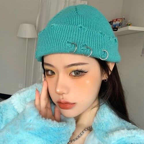 Simple Girl Wool Beanie Winter Knit Hat Women Skullcap Sailor Cap Cuffs Retro Navy Short Hat Solid Color Unisex Autumn Warm Cap