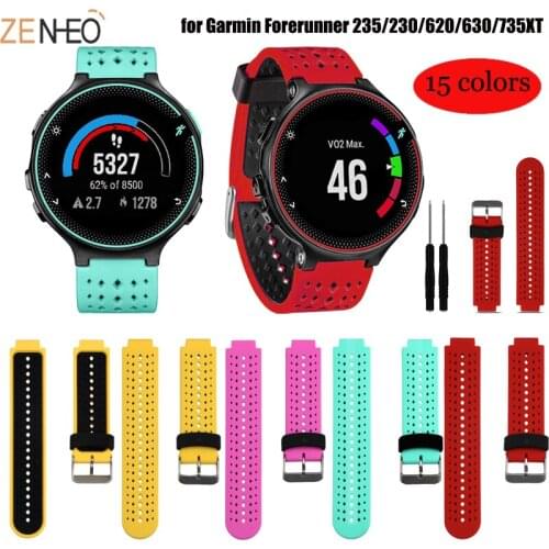 For Garmin Forerunner 235 Silicone sport strap Bracelet For Garmin Forerunner 220/230/235/620/630/735XT/235Lite Accessories
