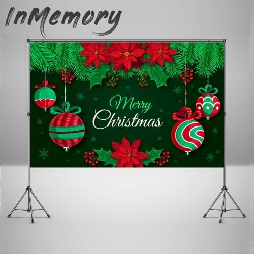 Christmas Backdrop Photographic Winter Scene Vinyl Photography Background Green Tree Photo Studio Photozone Photophone Prop