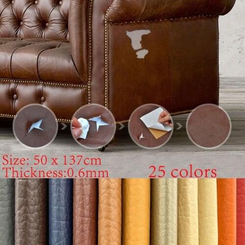 Self-Adhesive Leather Fabric Sofa Leather Bed Car Seat Refurbishment Patch Diy Handmade Craft Accessories Pvc Artificial Leather