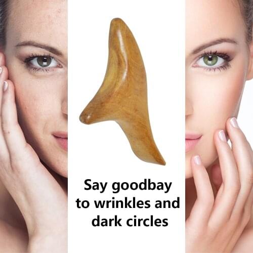 Sandalwood Gua Sha Scraper Board Triangular Gua Sha Scraping Piece Natural Wood Massager Acupoint Massage Tuina Health