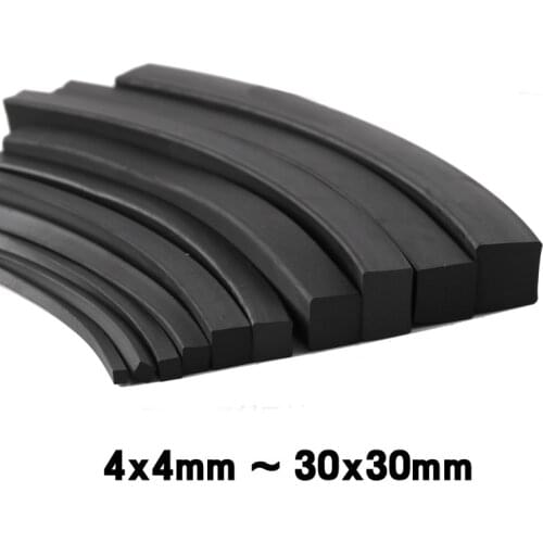 1/2/3/5Meter Black Solid NBR Nitrile Rubber Seal Strip Square Section 4x4mm~30x30mm Oil Heat Resist