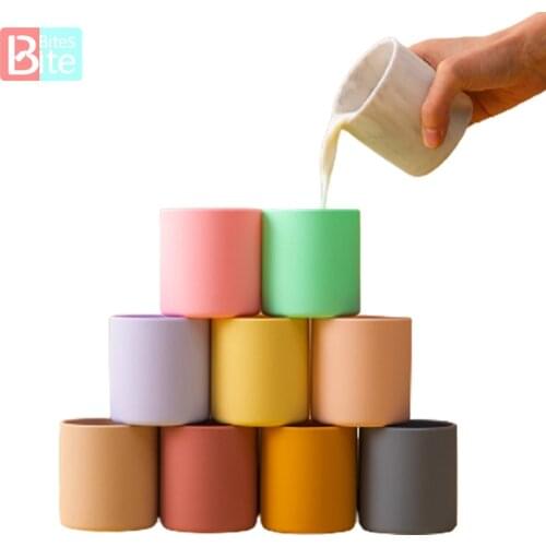 10 Colors Baby Learn To Drink Cup Baby Drinking Training Water silicone Cup BPA Free Food Grade Heat-Resistant Silicone Cups