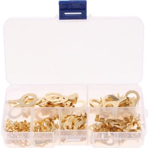 150pcs Insulated Ring Cable Lugs Assorted Ring Eyes Assortment Kit