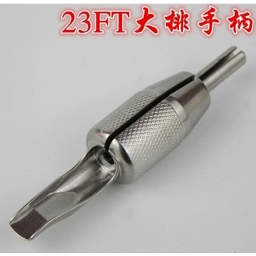 23ft Boutique Stainless Steel Row Tattoo Handle Tattoos Handles Embroidery Equipment Tatoo Grip Accessories Embroidered Tool