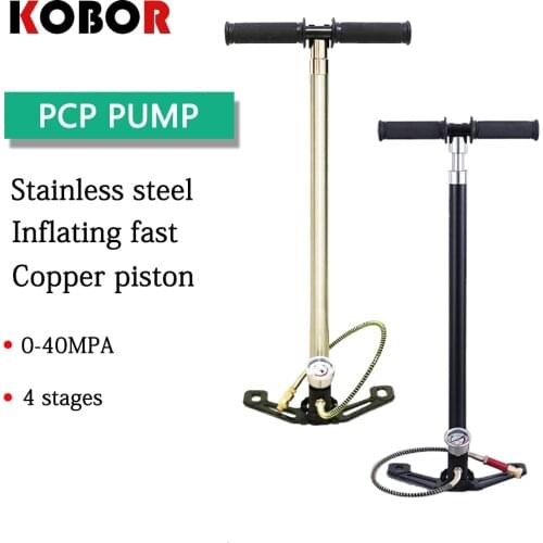 4 stage pcp manual pump for air gun hunting inflatable 0-300bar 4500psi high pressure cylinder inflation airgun inflation