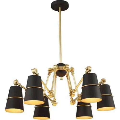 BDBQBL 1/6/8 Heads Pendant Lights Nordic AC 90-260V Heads Spider Metal Pendant Lamp for Kitchen Restaurant Joint Simple Hanglamp