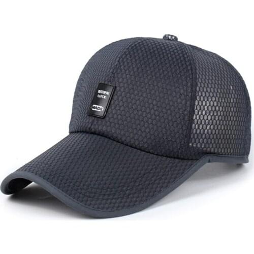 Women Men Baseball Cap Hat Mesh Breathable Caps Adjust Fishing Trucker Cap Hats Dad Sport Golf Caps Black Navy