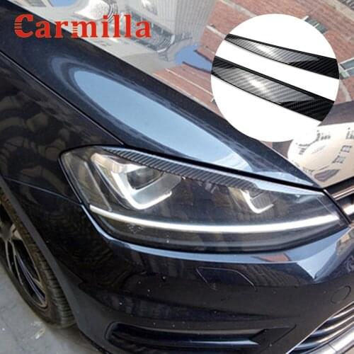 Carmilla for Volkswagen VW GOLF 7 MK7 GTI Headlight Trim Lamp Eyebrow Headlight Cover Trim Decoration for GOLF7 GTi MK7