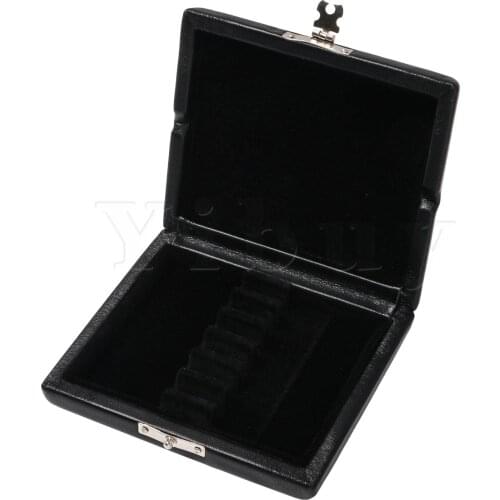 Yibuy Black PU Leather Oboe Reed Case For 6PCS Reeds Hold