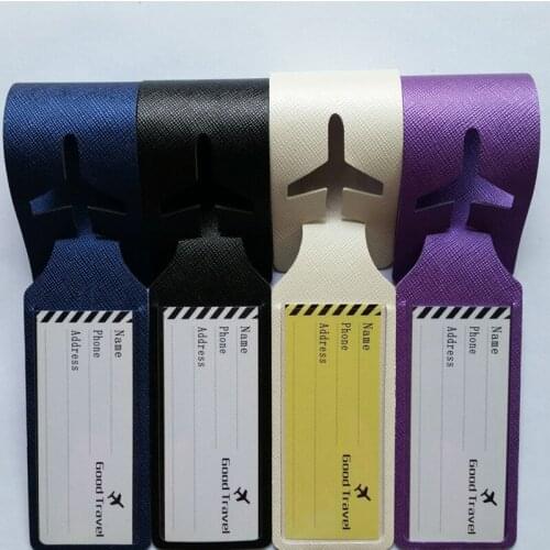 2 PCS Small And Portable PU Luggage Tag Outdoor Hiking Sports Bag Identification Tag Suitcase Checked Tag Travel Accessories