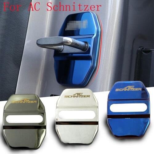 FLYJ 4PCS Car Door Lock Buckle cover Latch Stop Anti Rust Door Lock cover Protect Buckle Cover For BMW AC Schnitzer