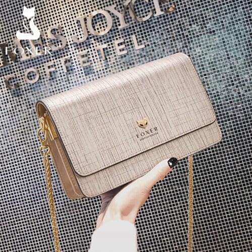 Женские золотые сумки FOXER China At AliExpress