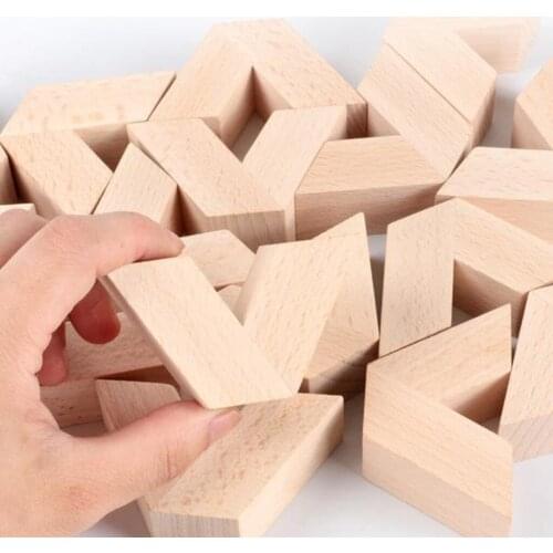 16pcs Large Wood Building Blocks Puzzle Game Stacking Blocks Toy Child