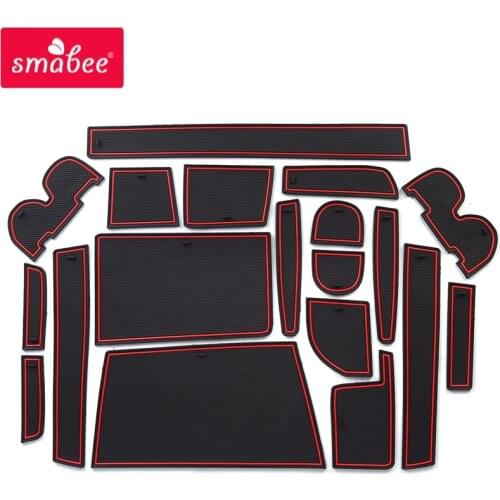 Smabee Gate slot mats For TOYOTA VOXY/NOAH 70 ZRR7#G/W 2007-2013 Accessories,3D Rubber Car Mat RED WHITE BLACK