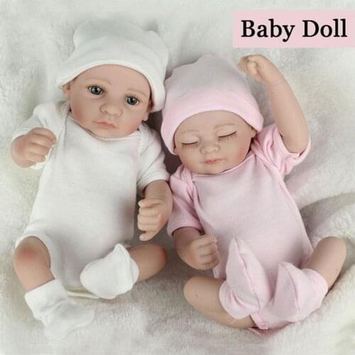 28CM Dolls High Quality Silicone Lifelike Dolls Cute For Girl Gift Baby Toys Silicone Toy Gift Accompany