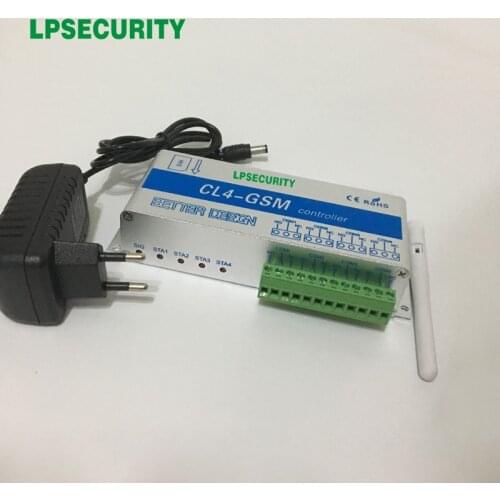 LPSECURITY 4 CHANNELS GSM Gate Opener Relay Switch Remote Access Control Wireless Door Opener By Free Call
