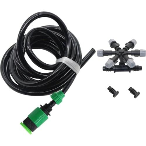 Watering kit with Multi-heads Sprayer 5m/10m/20m 8/11mm Hose Garden Automatic Cooling Misting system kit 1 set