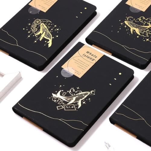 2021 New Illustrations Notebook Sketchbook Drawing 96 Sheets Cute Whale Notepad Diary Paper Book Office School Gift Supplies