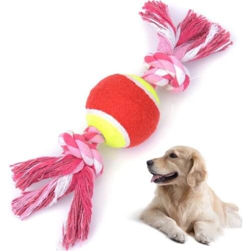 New Dog Toys Cotton Rope Single Ball Pet Dog Training Toys Durable Small or Big Dog Tennis Toy Pet Products Dog Chew Toys
