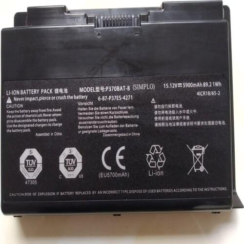 New Original P370BAT-8 Laptop battery For Clevo Sager X900 NP9377 NP9380 NP9390 P370EM SM SM3 P370SM-A P375SM 6-87-P37ES-4271