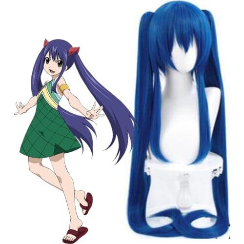 Anime Fairy Tail Cosplay Wig Wendy Marvell Cosplay Wigs Women Girls Halloween Christmas Party Synthetic Hair Heat Resistant