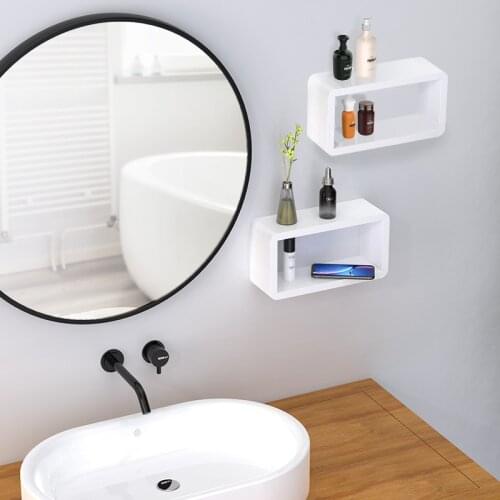 Bathroom Shelves Kitchen Wall Mounts Rack Storage Organizer Waterproof Multi-layer Combination Holder Decoration Finishing Frame