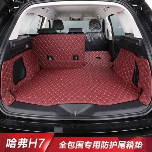No odor full covered customized carpets waterproof rugs non slip easy clean durable car trunk mats for Great Wall Harvard H7