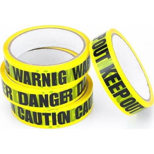 120Roll 24mm*25m Warning Tape Danger Caution Fragile Barrier Remind DIY Sticker Work Safety Adhesive Tapes For Mall Store School