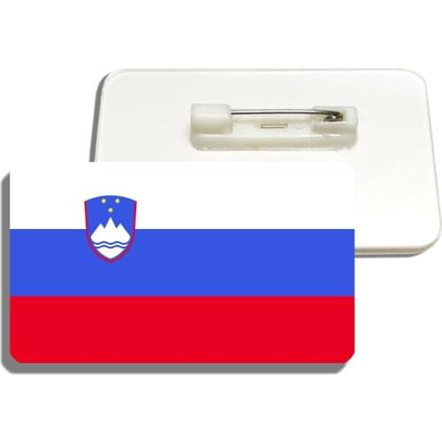 Slovenia Flag Brooch Large Lapel Pin For Backpacks Bag Clothes Patriotism Badge