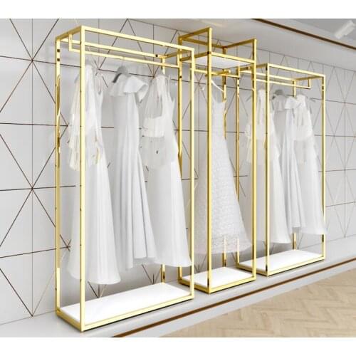 Wedding Rack High-grade Display Rack Floortop Golden Studio Dress Rack Tianyi Clothing Store Hanging Rack