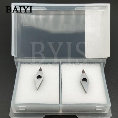2pcs VCGT110302 CBN VCGT110304 CBN cutter superhard PCD diamond plates cbn blade boring lathe tool