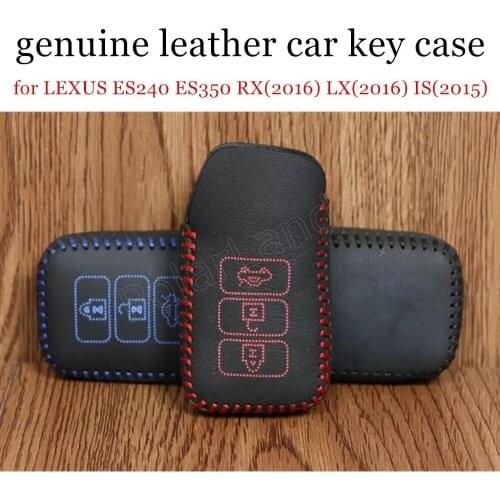 Only Red best quality hand sewing leather car key case cover fit for LEXUS ES240 ES350 RX(2016) LX(2016) IS(2015) GS(2016) GS