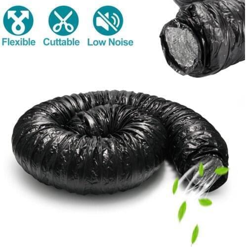 1.2m Low Noise Aluminum Fiber Glass Ducting Hose Silencer Insulated Pipe for Inline Ducted Fan Exhaust Outlet Ventilation