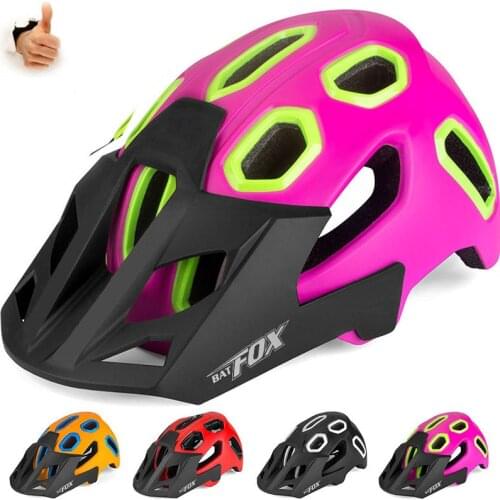 BATFOX Bike Cycling Helmet TRAIL XC Bicycle Helmets Intergrally-Molded MTB Bike Helmets Safety Cap Road Bike Helmet Capacete