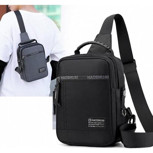 Large Capacity Men Oxford Waterproof Multifunction Crossbody Bag Shoulder Bags Messenger Sling Chest Bag Travel for Male