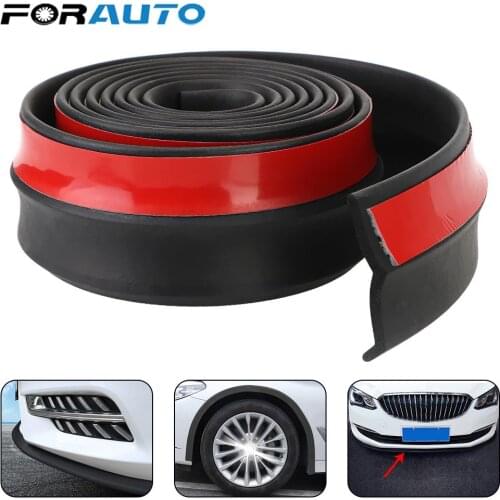 Car Lip Skirt Protector 60mm Width Rubber Strip 2.5M Car Front Bumper Lip Auto Replacement Universal Exterior Mouldings